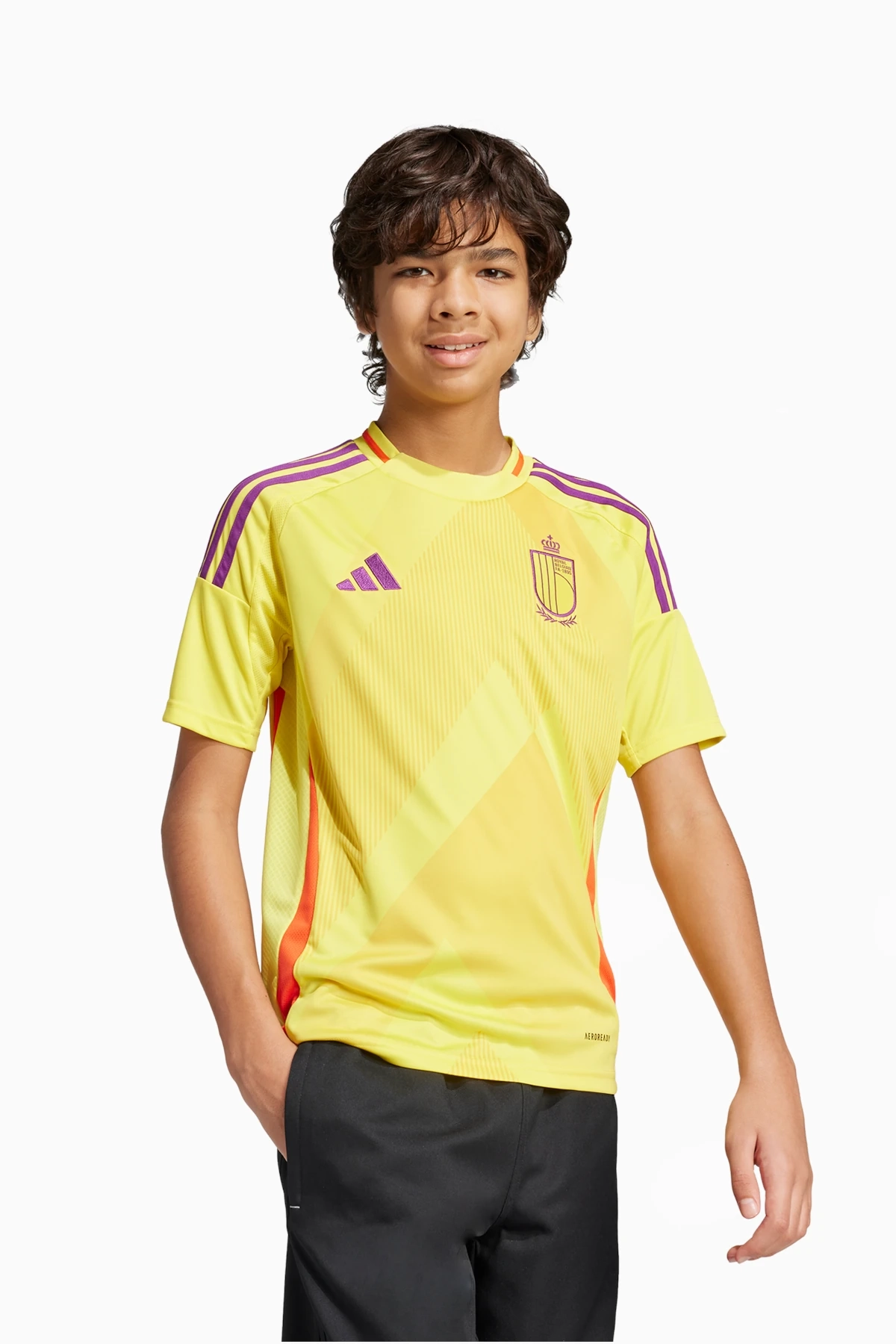Koszulka Reprezentacji Belgii adidas 2025 Wyjazdowa Junior - Żółty
