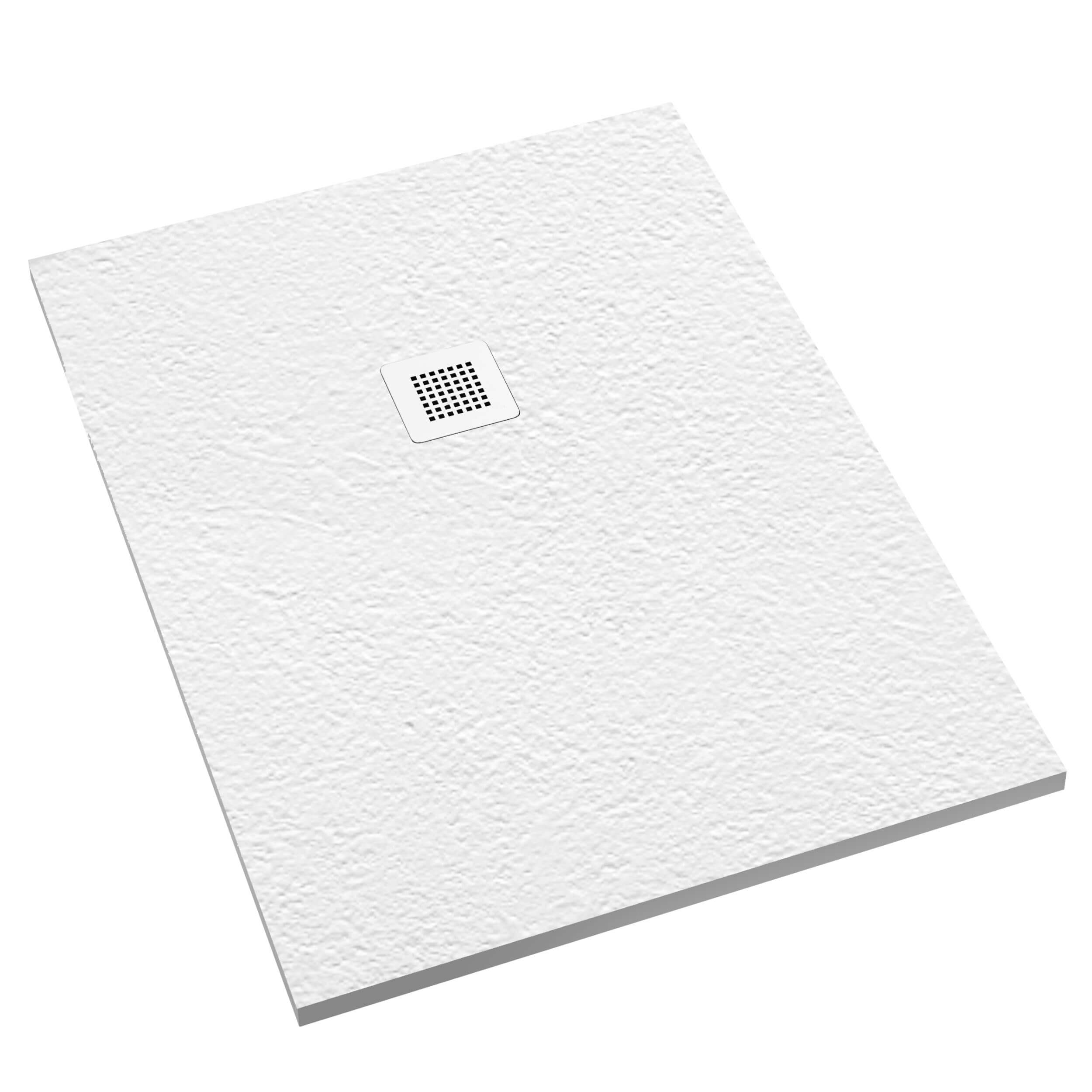 Schedpol Kalait Grooved White Stone brodzik prostokątny 120x70 cm biały 3.3136/B/GR-M2