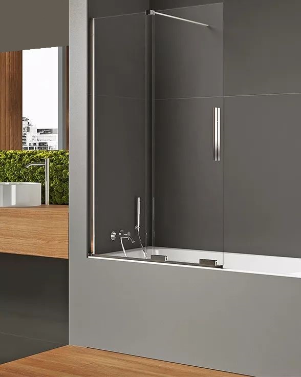 New Trendy Smart parawan nawannowy 90x150 cm 2-częściowy chrom EXK-4095