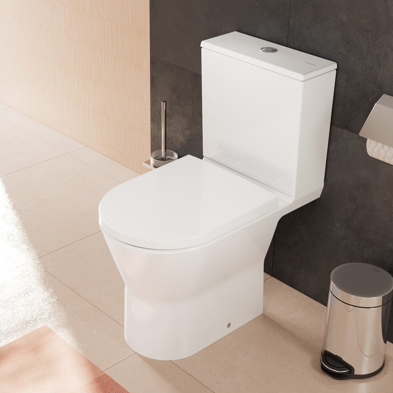 Hansgrohe EluPura Original S miska WC stojąca bez kołnierza biały połysk 62038450