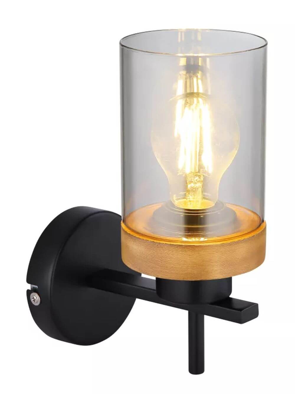 Globo Lighting Finca lampa ścienna 1x40 W czarny-przydymiony 15557W
