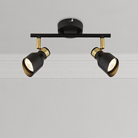 Rabalux Lilou lampa podsufitowa 2x25 W czarna-złota 73048