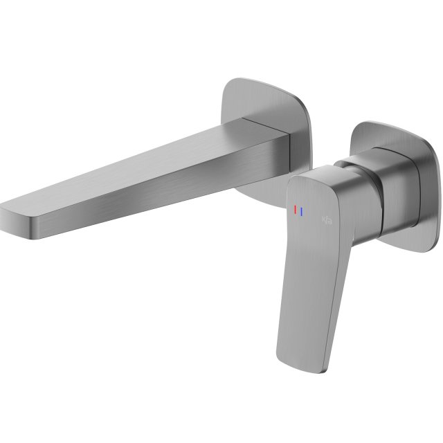 KFA Bateria umywalkowa MALAGA podtynkowa ścienna gun metal szara PVD