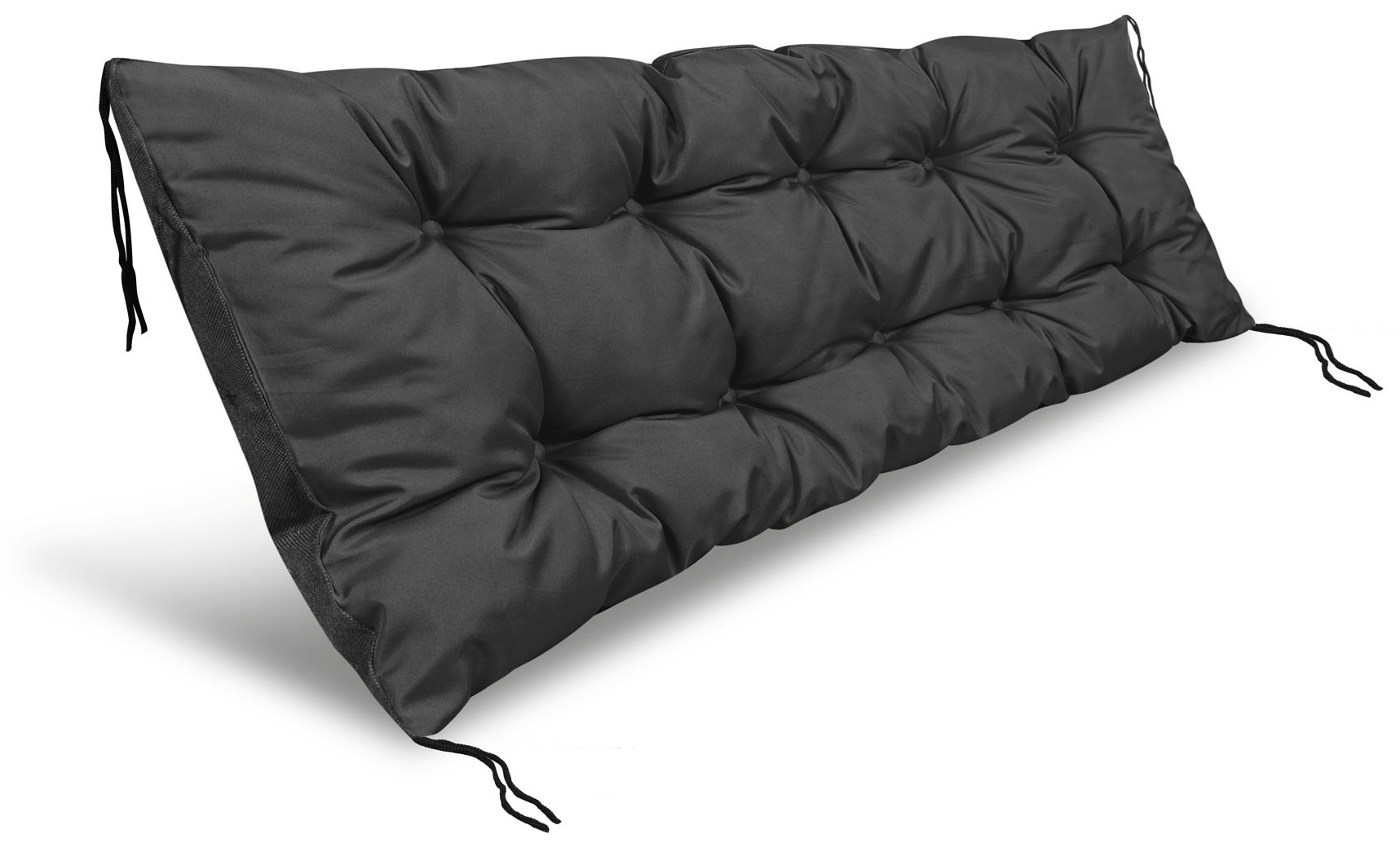 Poduszka ogrodowa 100x50 cm na ławkę huśtawkę palety wodoodporna czarna