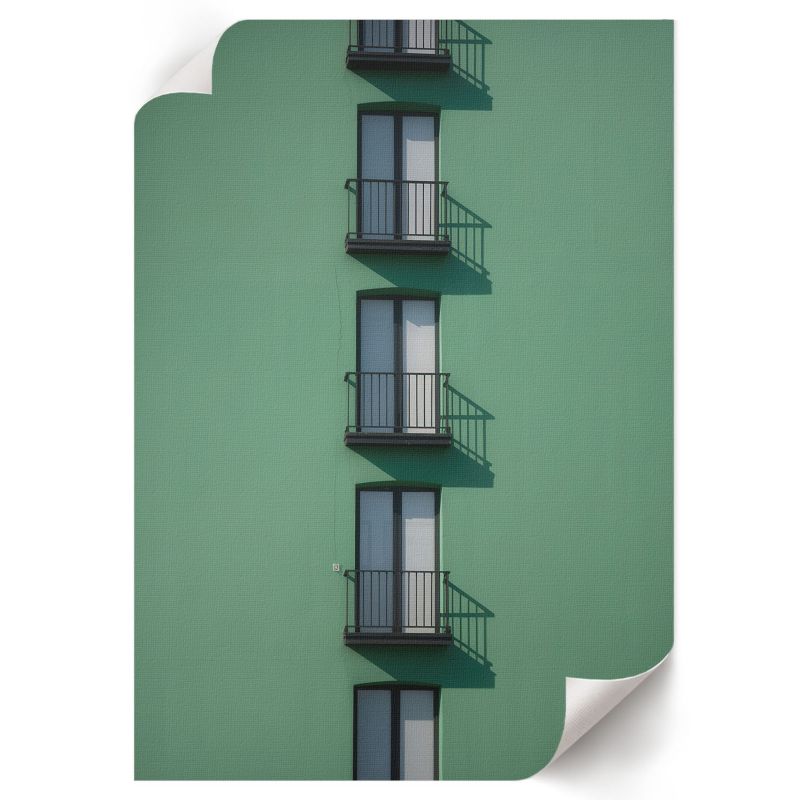 Wydruk Na Płótnie ArtPrintCave 59,5x84 cm Zielona fasada Daniel Wright 1 szt.
