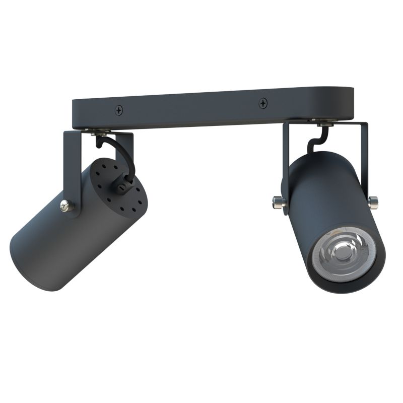 Lampa sufitowa wisząca MasterLED Simon GU10 LED oprawa ruchoma podwójna spot czarna 1 szt.