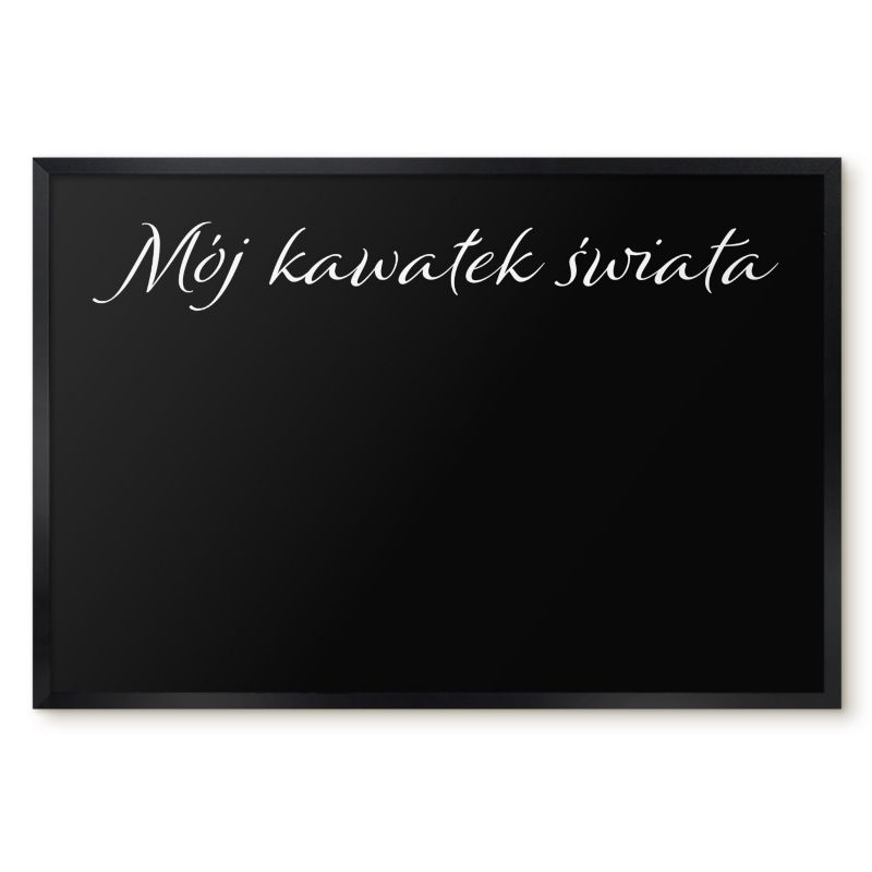 Tablica Magnetyczna W Ramie Tulup 60x40 cm Mój kawałek świata 9 - Czarna rama Do salonu, sypialni 1 szt.