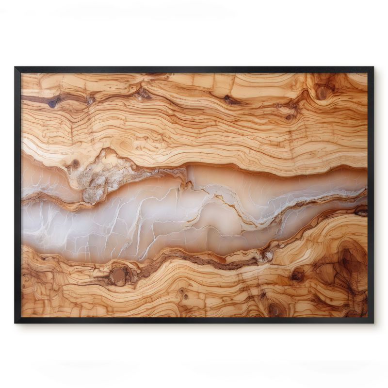 Tablica Magnetyczna Do Notatek Tulup 70x50 cm Drewniana elegancja - Czarna rama Do salonu, sypialni 1 szt.