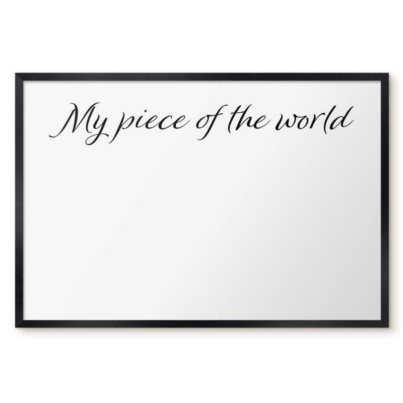Tablica Magnetyczna W Ramie Tulup 60x40 cm My piece of the world 4 - Czarna rama Do salonu, sypialni 1 szt.