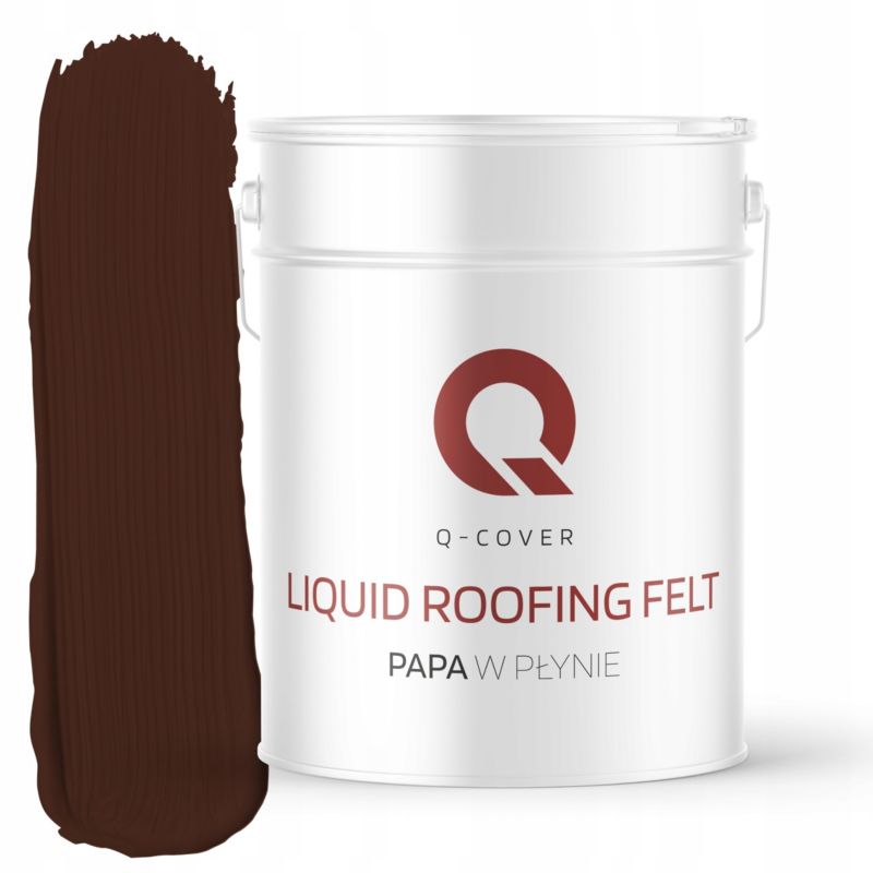 Papa w Płynie Uszczelniacz do Dachów Q-Cover Ciepły brąz RAL8016 13 kg
