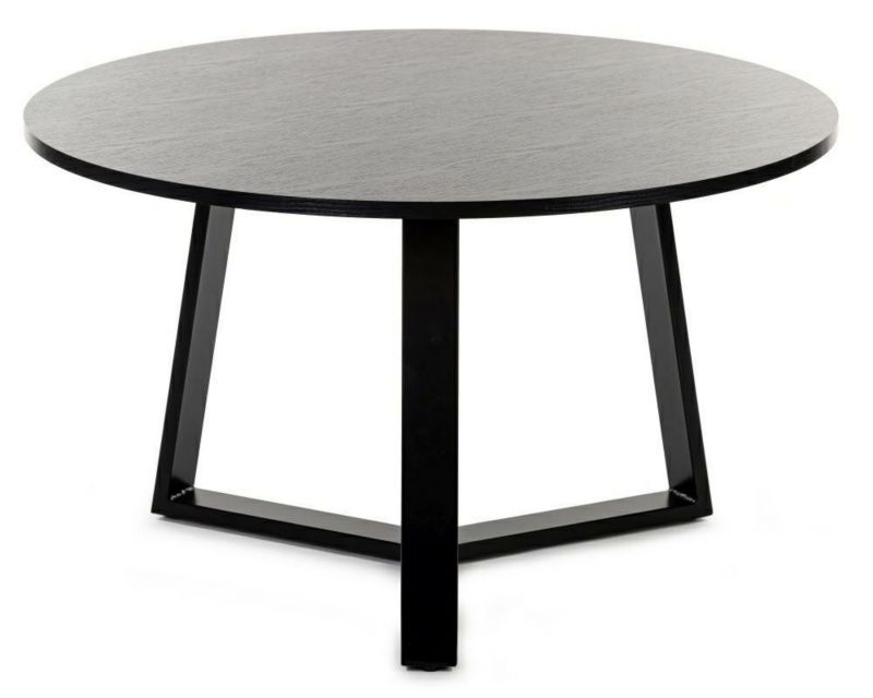 Stolik kawowy HowHomely TRILEG czarny loft okrągły 90 cm x 53 cm 1 szt.
