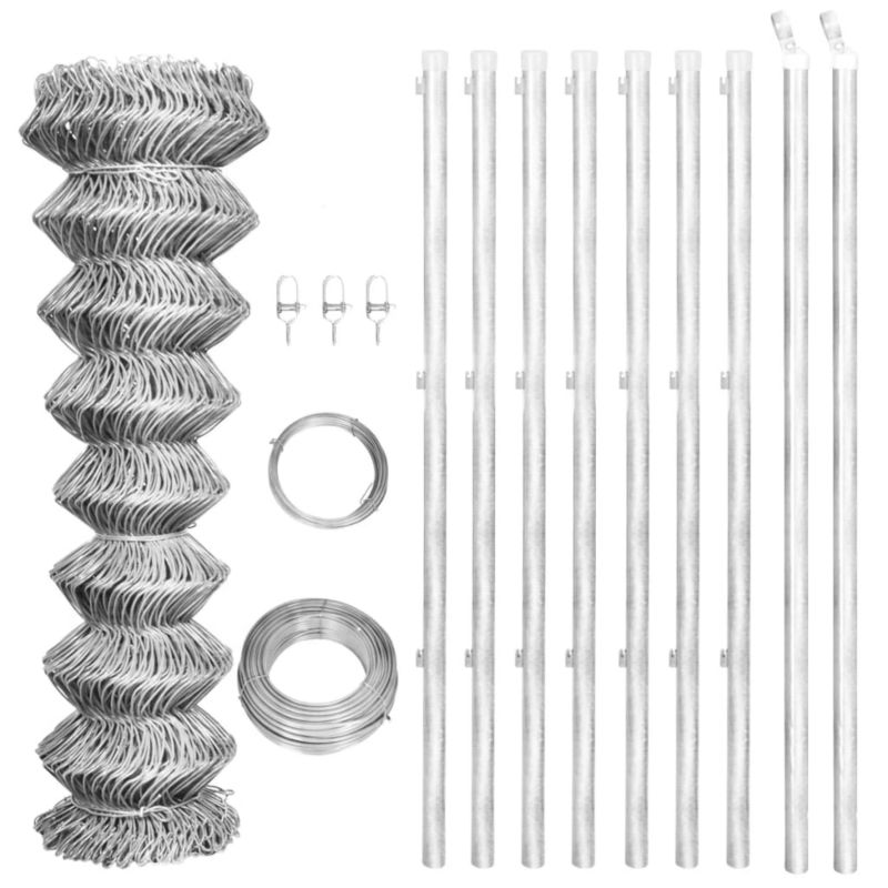 vidaxl 15 x 1 m 141495 srebrny 1 szt
