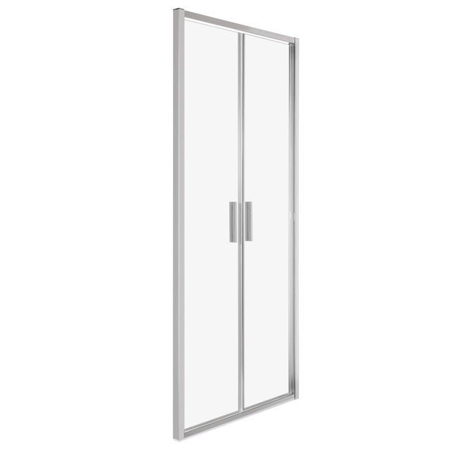 Drzwi prysznicowe wahadłowe Kerra Solid DDP 100 CHR szkło transprentne 6 mm profile chrom 1 szt.