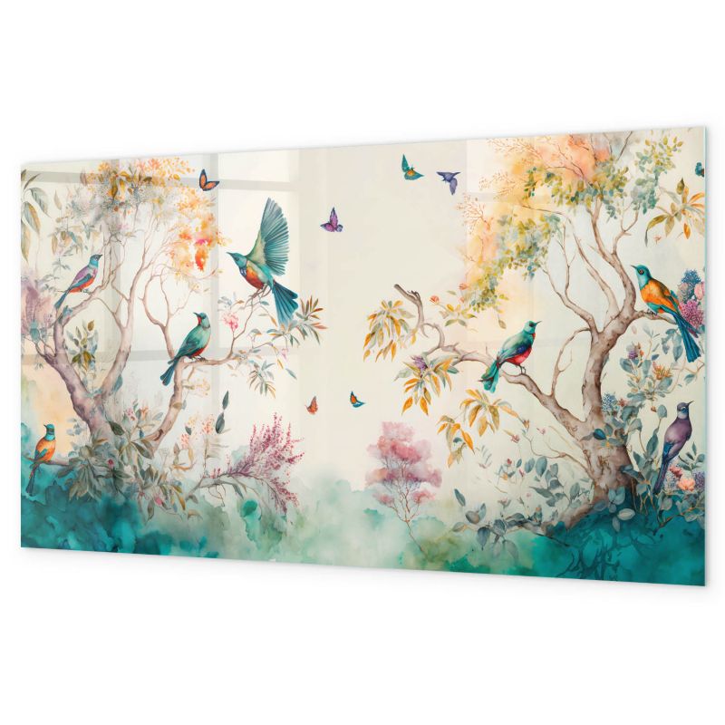 Tablica Na Magnesy Tulup 120x60 cm Kwiaty ptaki natura Na notatki i zdjęcia 1 kpl