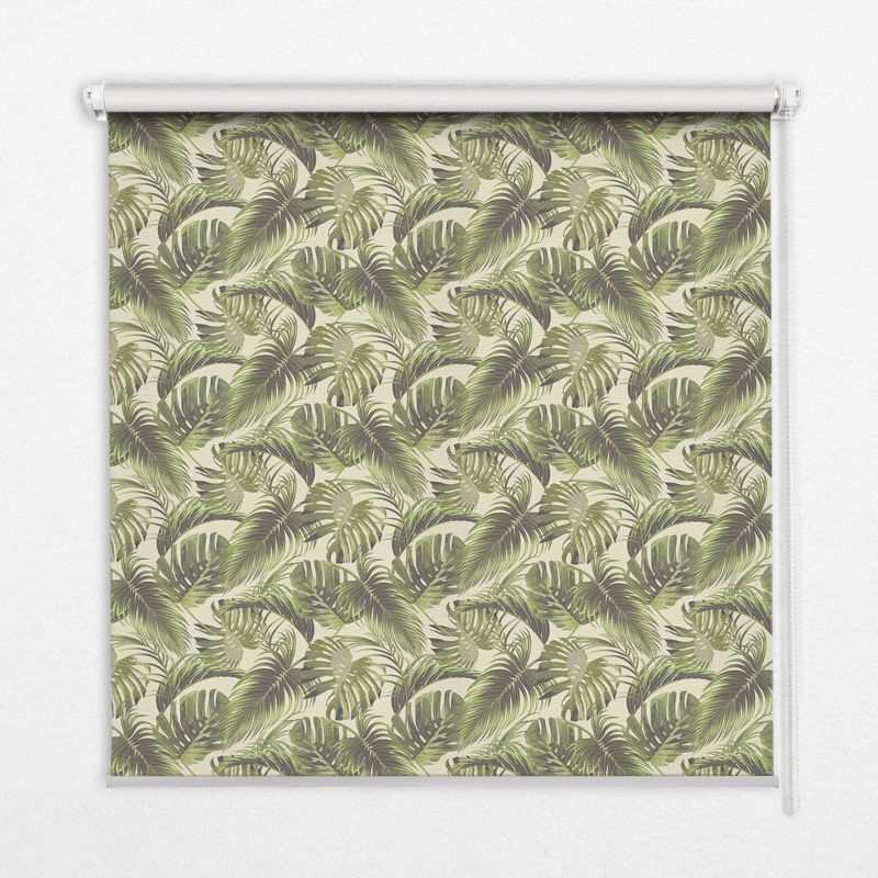 Roleta Do Salonu Tulup 100x100 cm Liście Kwiatów Montaż do ściany/sufitu 1 szt.