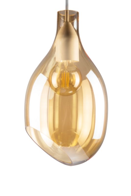 Lampa wisząca Moon Amber Volteno Bursztynowa 1 szt