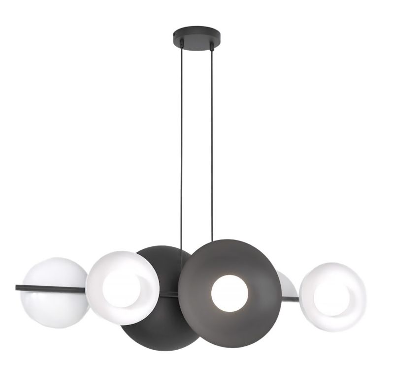 Lampa wisząca Emibig VOLUM czarno-biała 6xG9x15W IP20 wym:140x100x23cm - 1 szt.