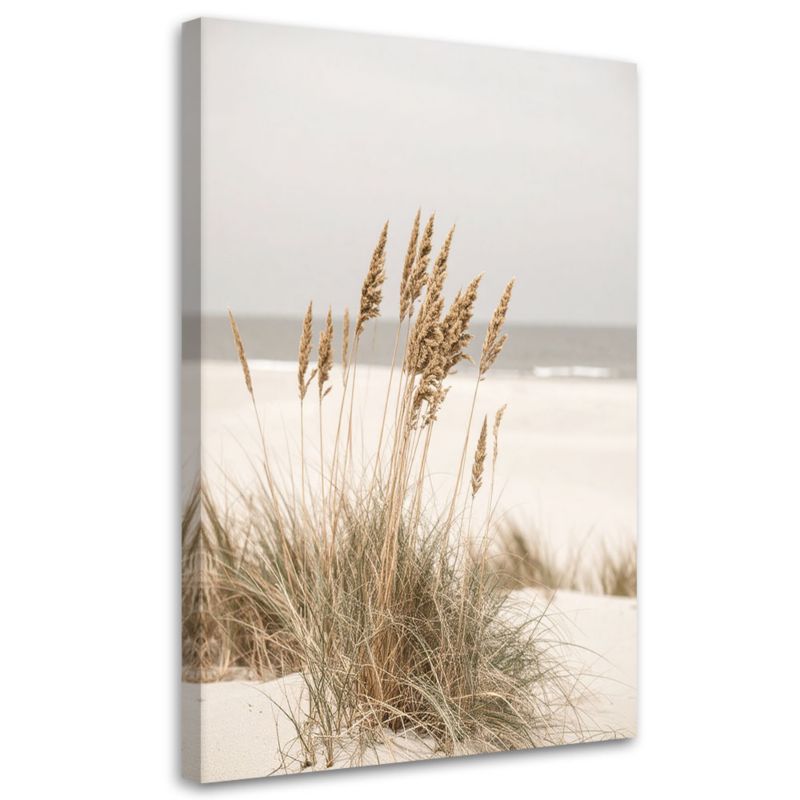 Obraz do salonu kuchni biura Feeby Plaża morze rośliny natura beżowy 40x60cm 1szt
