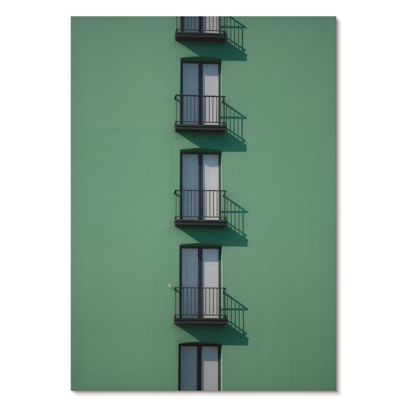 Plakat na Płótnie Tulup 29,7x42 cm (A3) Zielona fasada Do biura, salonu, przedpokoju 1 szt.