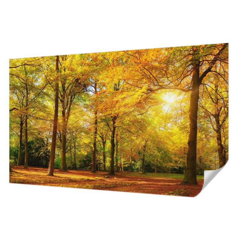 Fototapeta samoprzylepna Tulup 416x254 cm Złote liście Tapeta Do Salonu, Sypialni, Biura 1 szt.