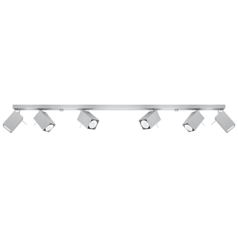 Reflektor spot Sollux Lighting Merida szaro-chromowany 6 x GU10 x 40W IP20 wym: 120 x 120 cm - 1 szt.