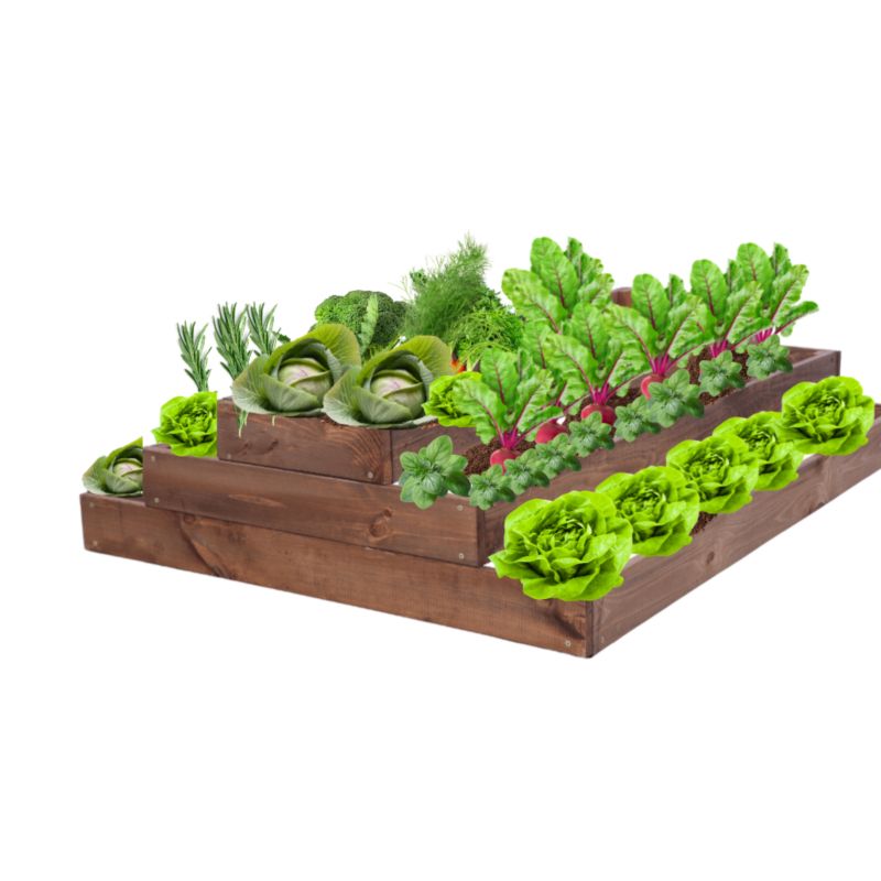 Skrzynia warzywna MODO24 regulowana inspekt 27x90x120 cm brązowe impregnowane drewno 1 szt