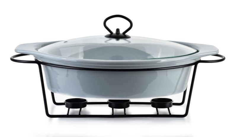 Naczynie ceramiczne Mondex Allesken Modern Kitchen 38x26x7,9cm biało-sreb 3el 1szt