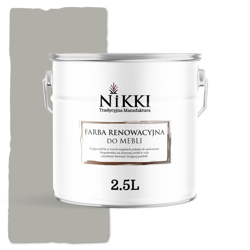 Farba do Mebli Kuchennych Renowacyjna NIKKI Szary agatowy RAL7038 Półmat 2.5L