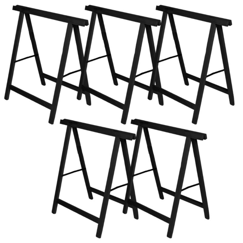 Koziolek warsztatowy roboczy MODO24 impregnowany 73x44x73 cm czarny 5 szt.