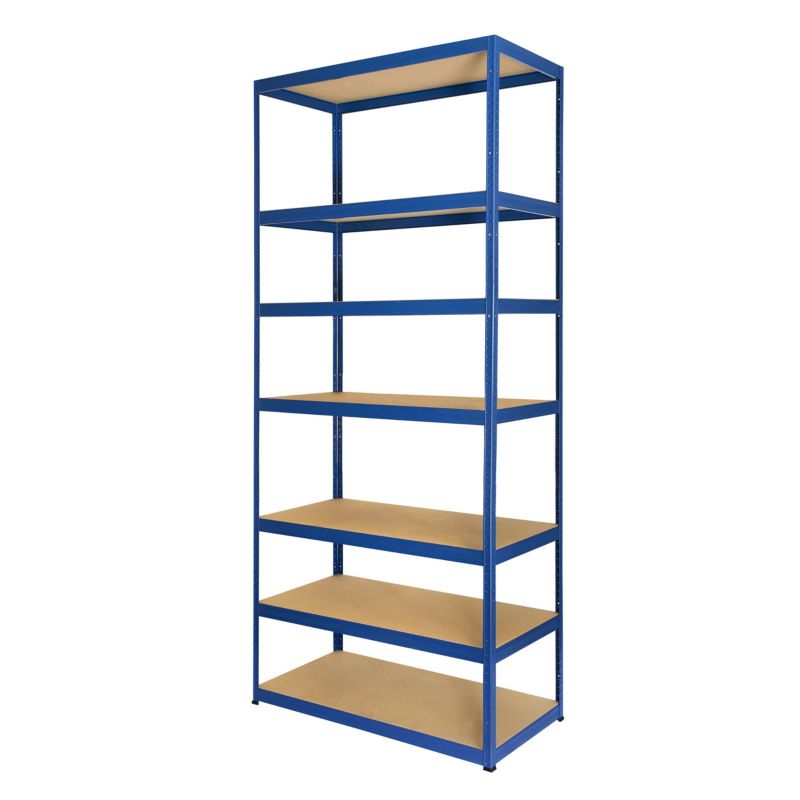 Regał metalowy MODO24 magazynowy niebieski helios 270x90x50cm 7 półek po 275 kg 1 szt.