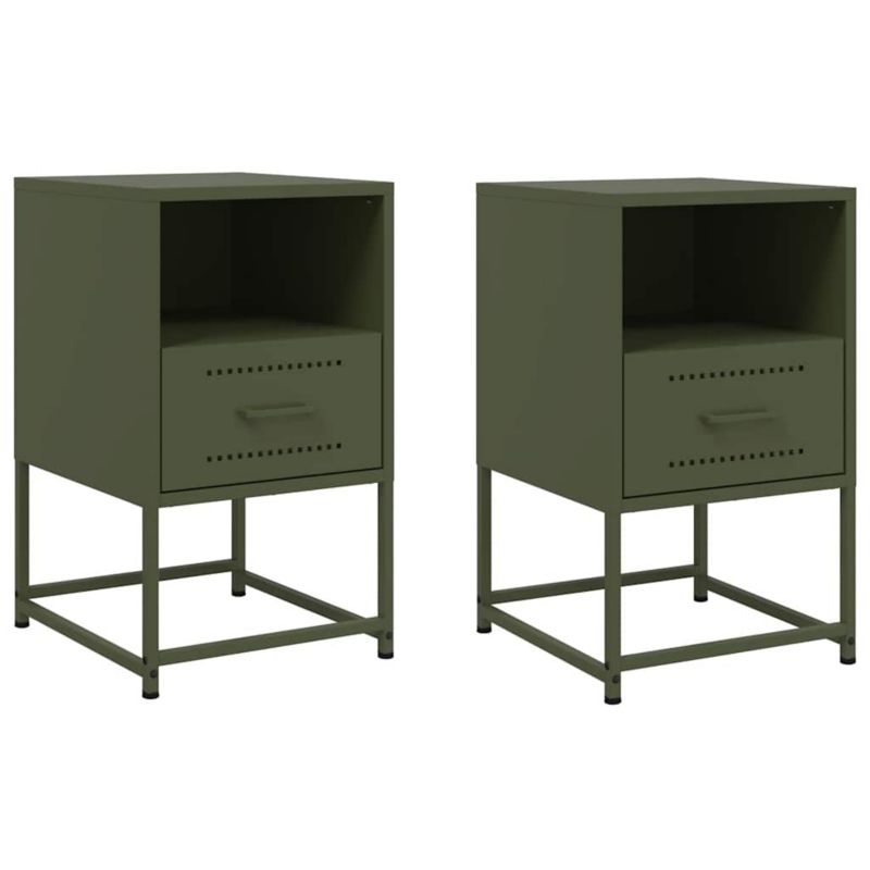 Szafki nocne WaszeMeble metalowe zielone WM-846563 2 szt.