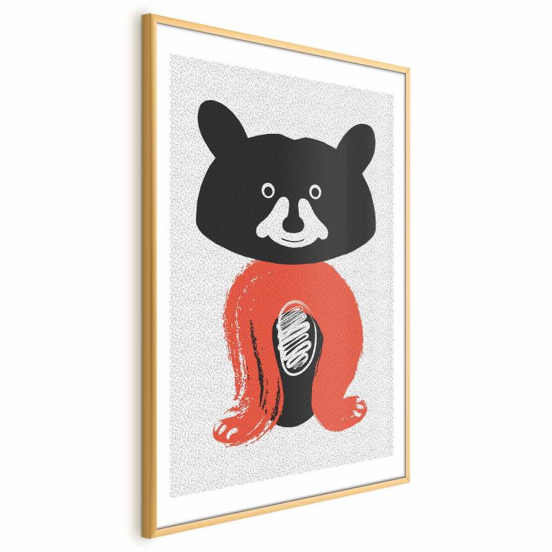 Plakat Artgeist Sympatyczny szop 40x60 cm z ramą złotą 1 szt