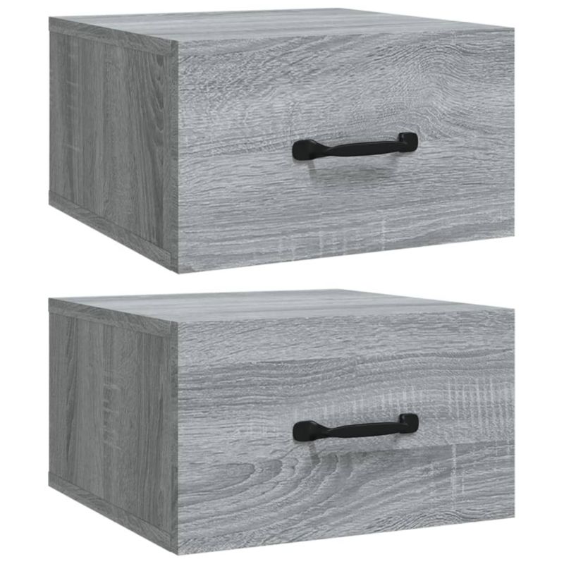 Szafki nocne wiszące WaszeMeble szary dąb sonoma WM-817582 2 szt.