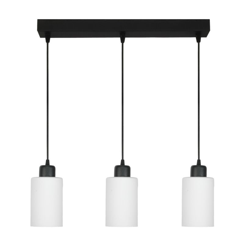 Lampa wisząca EDYLIT listwa 3xE27 białe klosze tuba loft nad stół LOYD BIANCO 15-064 1 szt.