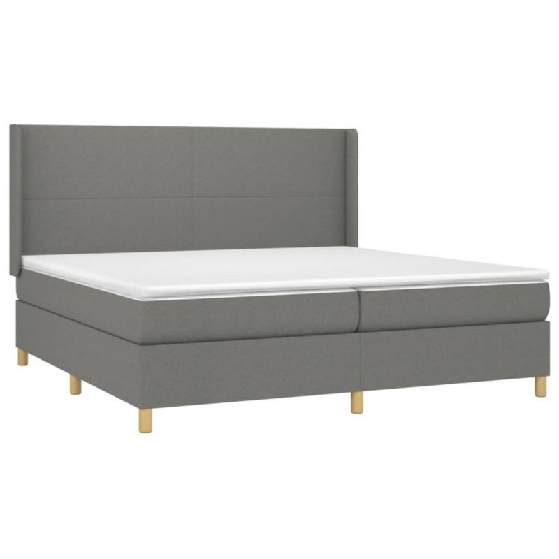 Łóżko kontynentalne WaszeMeble 200x200 cm ciemnoszara WM-3138742 1 szt.