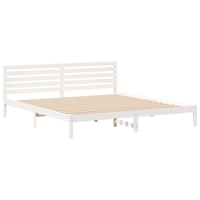 Łóżko drewniane WaszeMeble 200x220 cm biały WM-872342 1 szt.