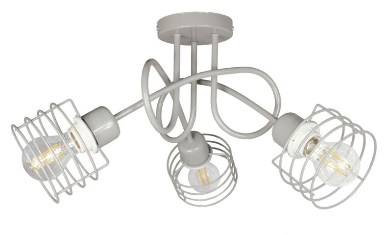 Lampa DECORI Edison Mini Kosz 3 Szary, 1 szt.