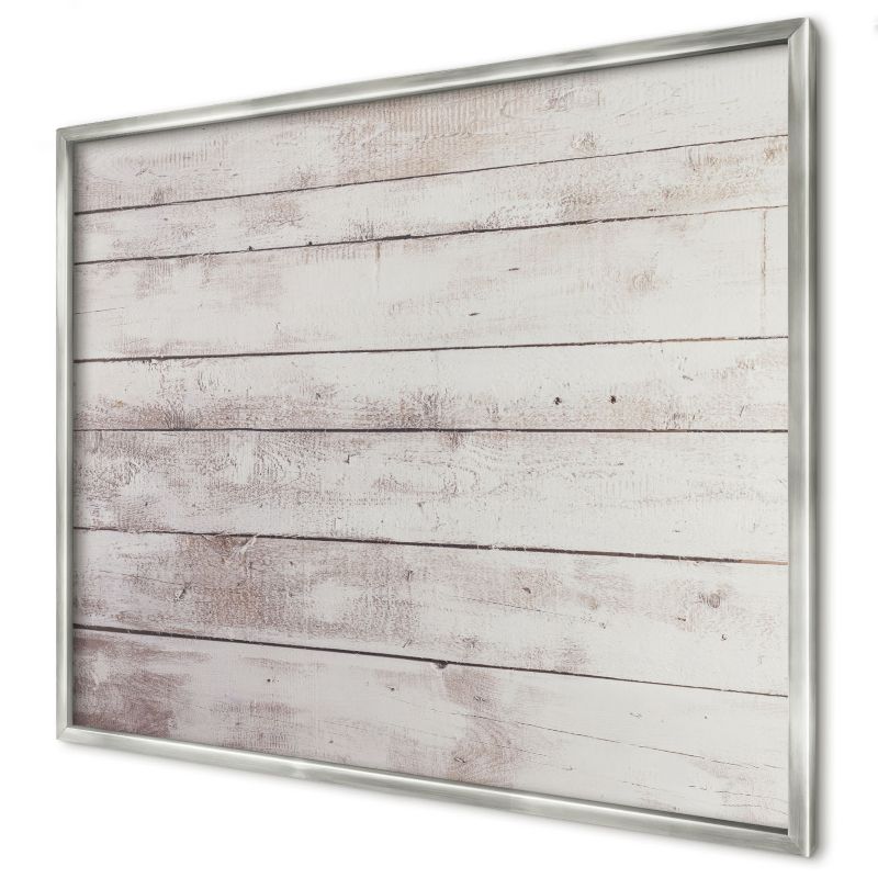 Dekoracyjna tablica magnetyczna Wallfluent 80x60 Jasne drewno w srebrnej ramie 1szt