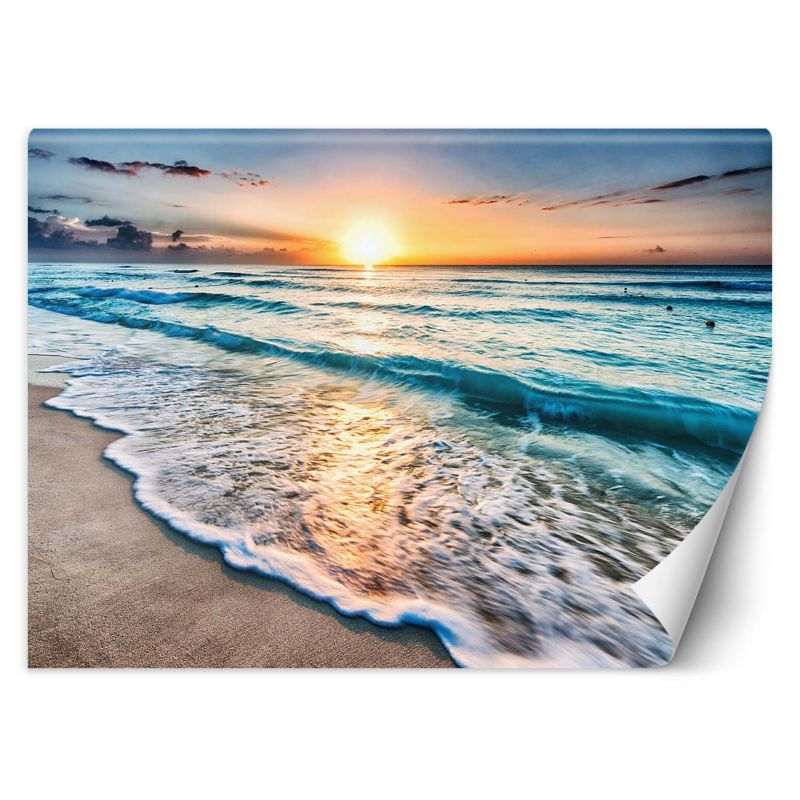 Fototapeta Feeby Morskie fale zachód słońca 100x70 1 szt
