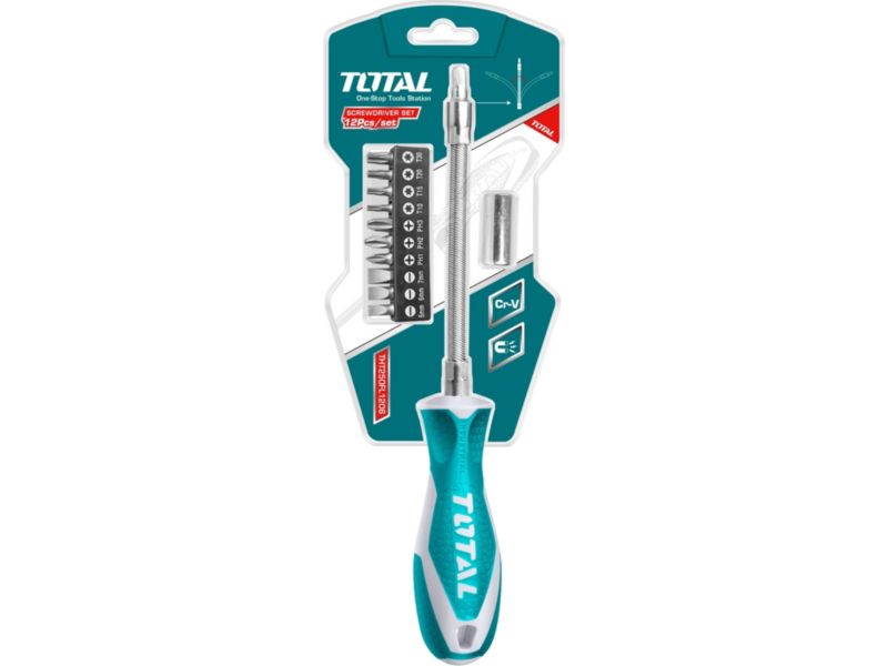 Wkrętak elastyczny Total Tools 150mm z bitami torx ph płaskie 1 szt