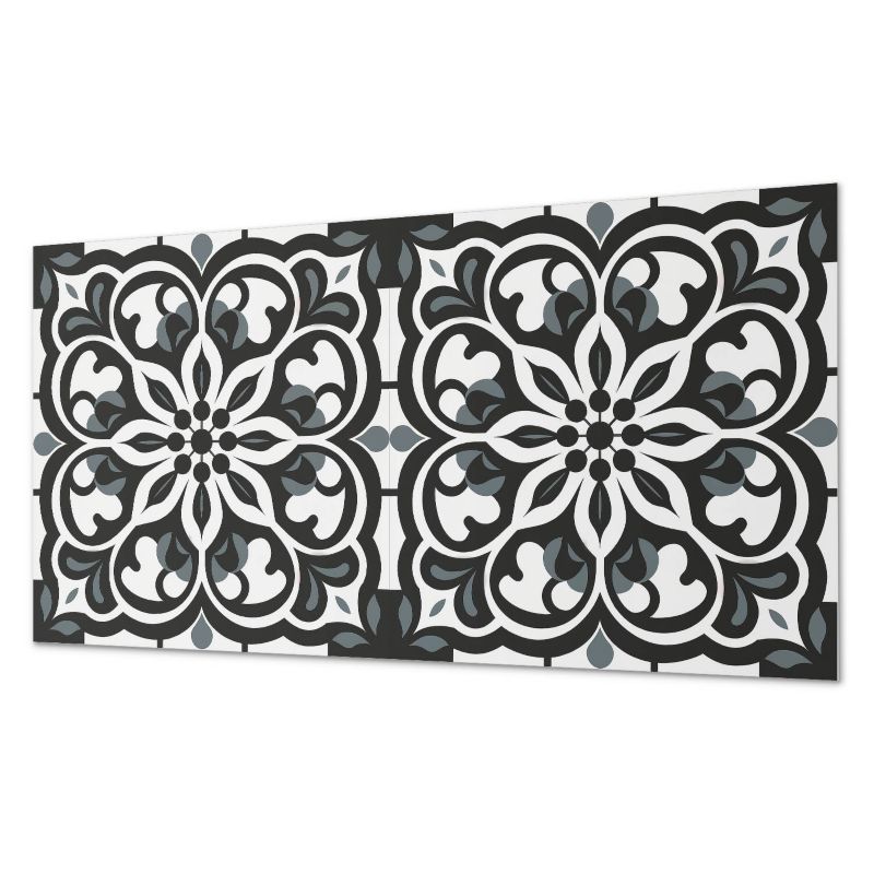 Paczka Kafelków Winylowych PCV ArtPrintCave 60x30 cm Wzór kwiatowy z ornamentami 6 szt.
