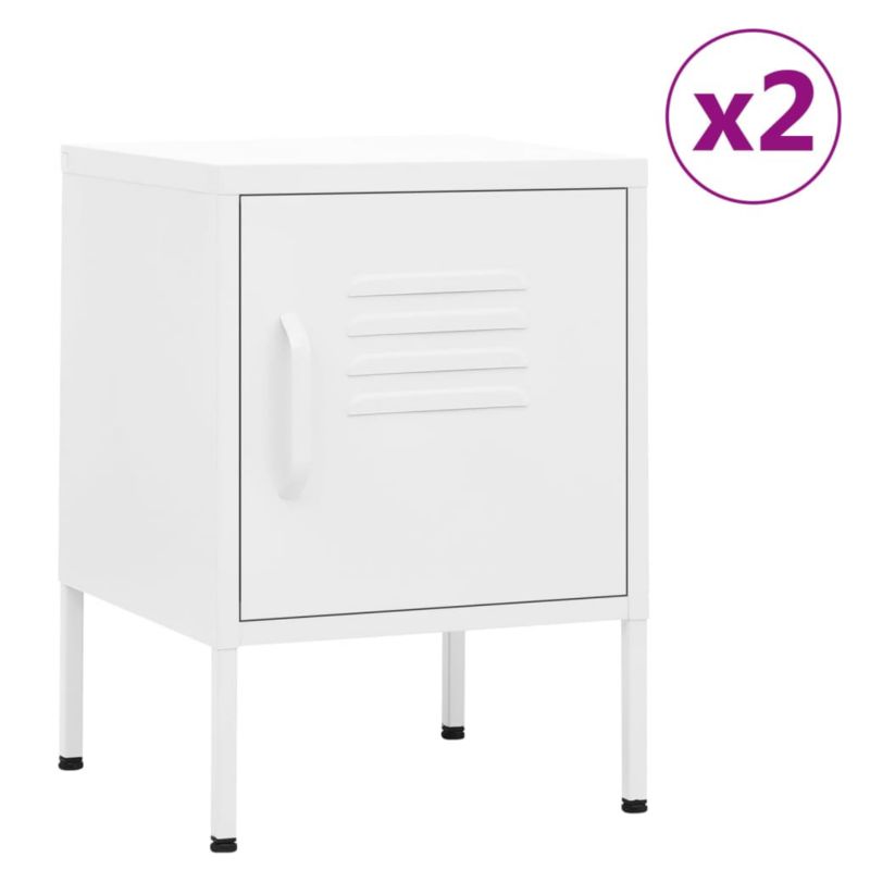 Szafki nocne WaszeMeble metalowe białe WM-3095213 2 szt.