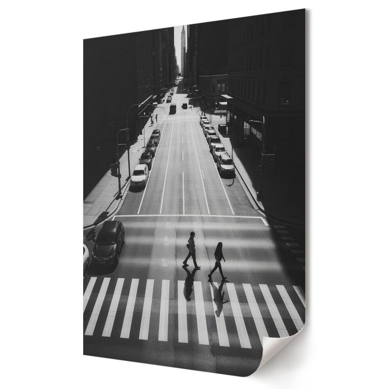 Plakat na ścianę Wallfluent Format A2 Czarno-białe miasto Artysta Leona 1 szt.