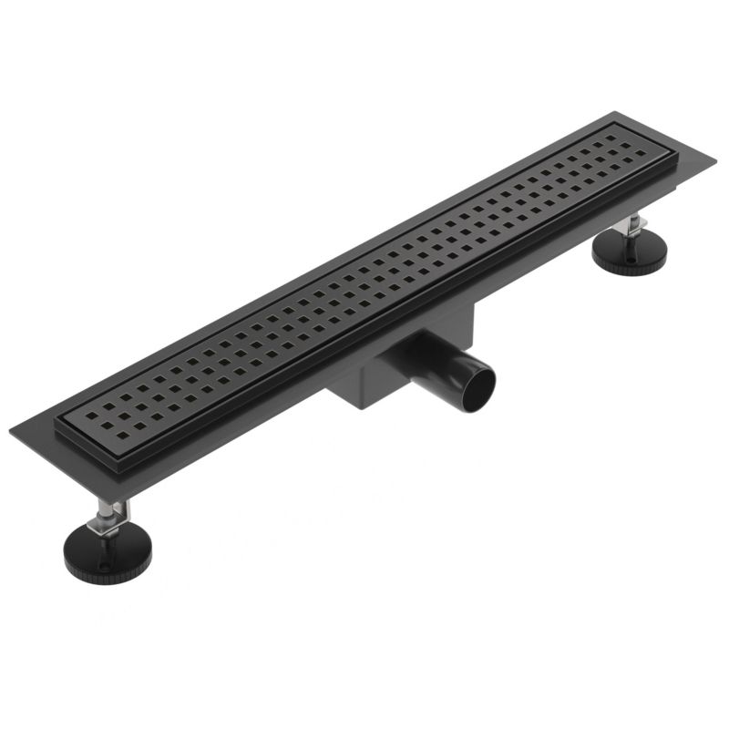 Odpływ liniowy SEVANTE z maskownicą WK059 70 cm czarny FLAT 1szt.