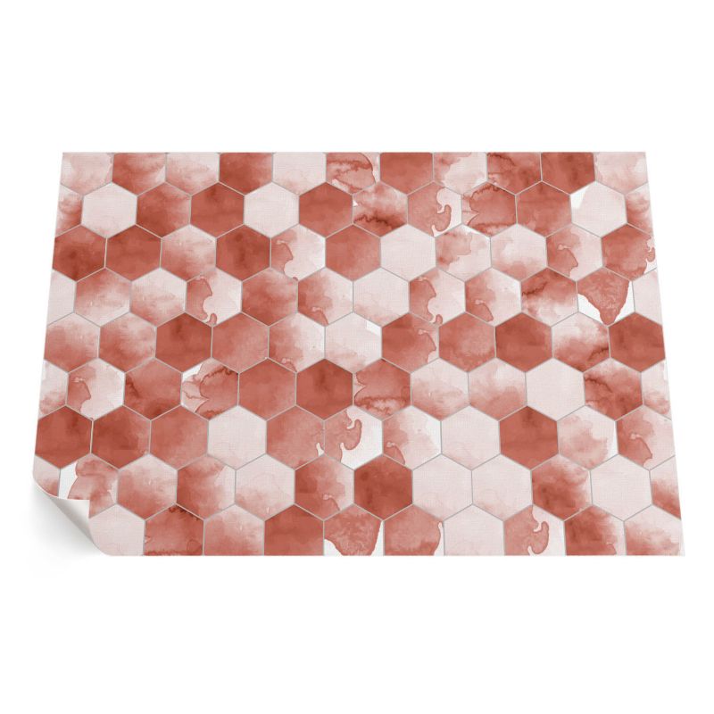 Winylowy Chodnik Zewnętrzny ArtPrintCave 100x150 cm Akwarelowe hexagony elegancka mozaika 1 szt.