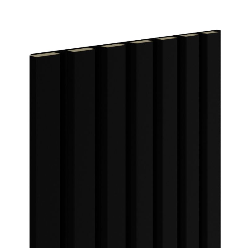 Lamele ścienne Marbet Design 7L WOODLINE 270x30 cm Czarny mat na czarnym filcu 1 szt.