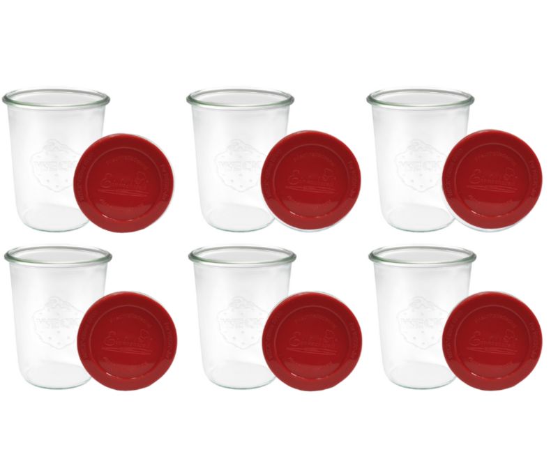 Słoiki MODO24 Weck 850 ml fi 100 mold silikonowe wieka 6 kpl.