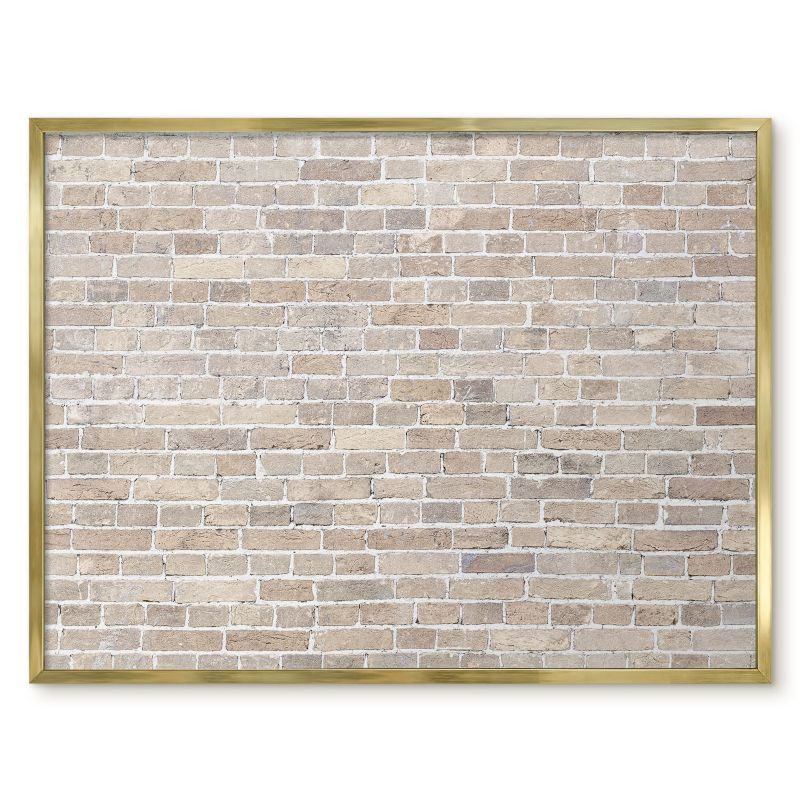 Tablica Magnetyczna Do Biura Tulup 80x60 cm Ceglany wzór - Złota rama Do salonu, biura 1 szt.