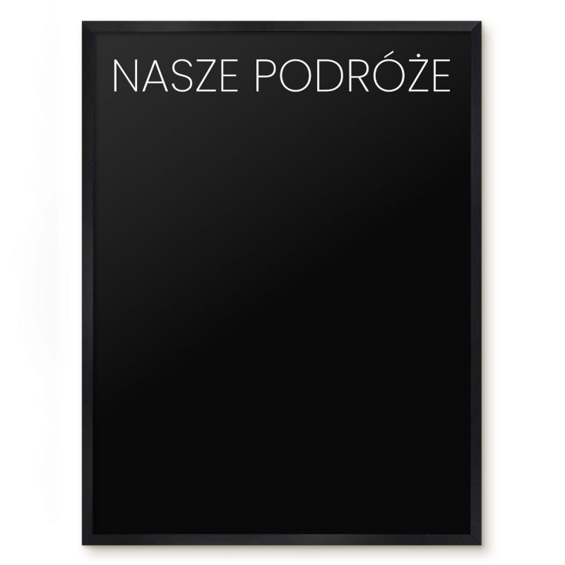 Tablica Na Magnesy Z Wakacji Tulup 60x80 cm Nasze podróże 8 - Czarna rama Do salonu, sypialni 1 szt.