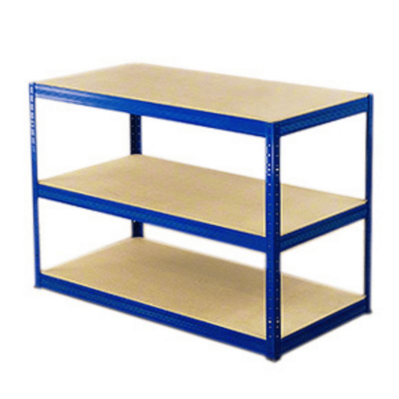 Regał metalowy MODO24 magazynowy warsztatowy niebieski helios 90x150x45cm 3 półki po 275 kg 1 szt.